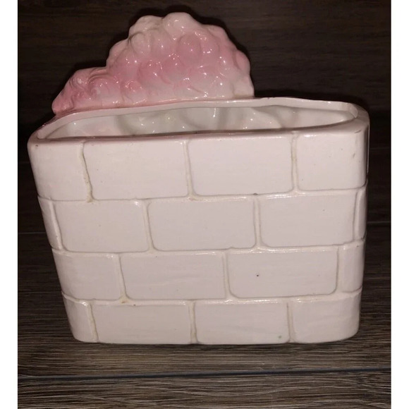 Vintage EO Brody Nursery Planter Pink Blue Big Eyes  Lamb Japan  Anthropomorphic - Picture 3 of 9